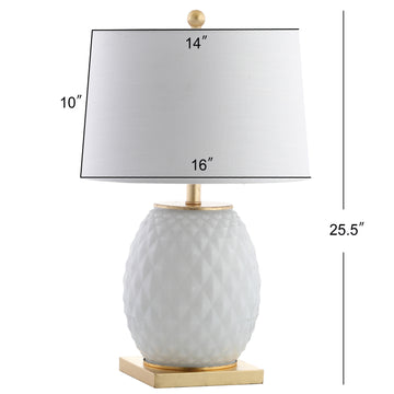 Diamond 25.5" LED Glass/Metal Table Lamp - JONATHAN Y